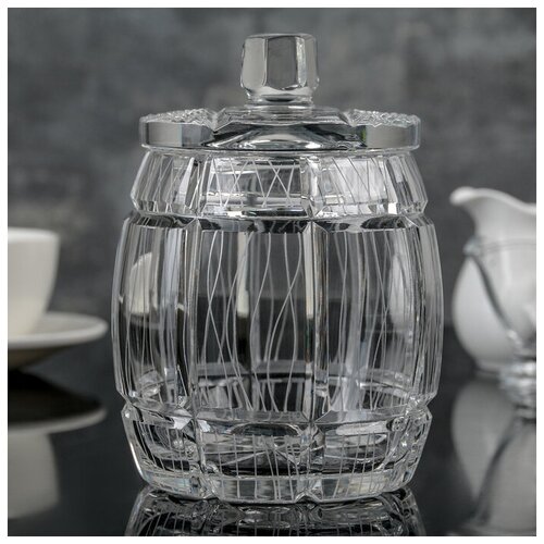 Ёмкость хрустальная для мёда с крышкой d112 см 7127₽