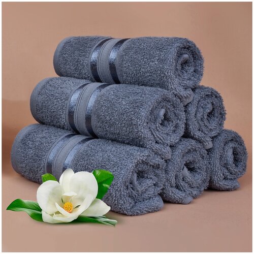 фото Набор из 2-х полотенец harmonika цвет: коричневый, оранжевый (50х80 см, 70х130 см) dome