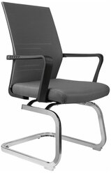 Кресло офисное Riva Chair RCH G818 Серая сетка. на полозьях (крутящееся)