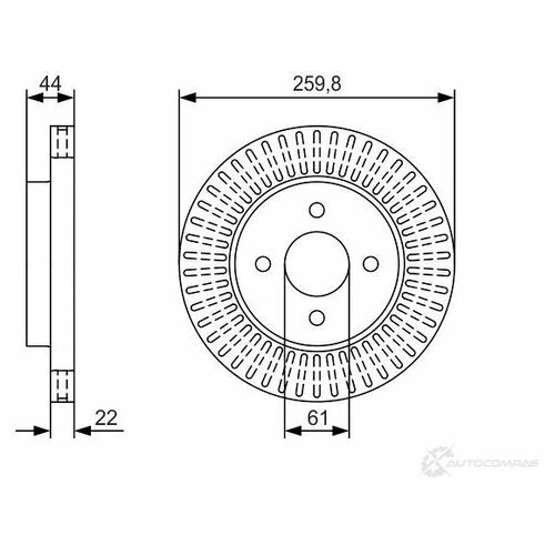 0986479U02 BOSCH Диск тормозной