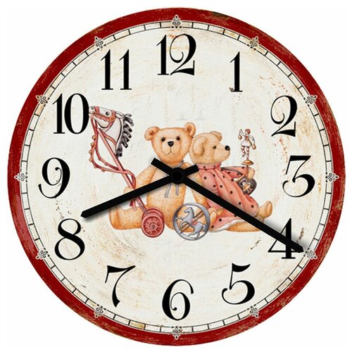 фото Svs настенные часы svs 3501090 kids 2 мишки