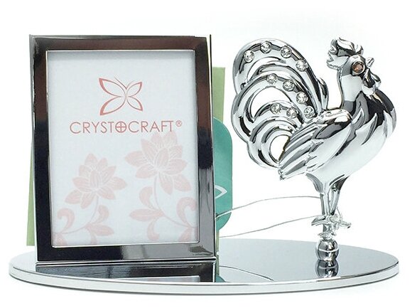 фото Фоторамка Crystocraft Петух с кристаллами Swarovski U0404-042-CC1