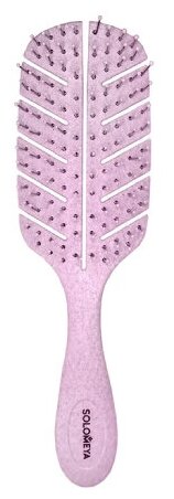 Solomeya, Массажная био- расческа для волос Светло-розовая / Scalp massage bio hair brush Light pink, 1 шт