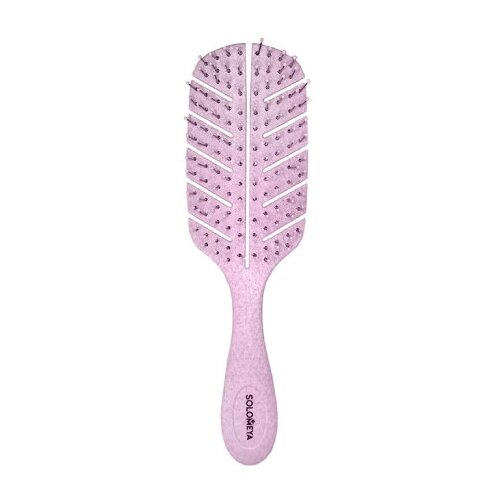 Solomeya Массажная био-расческа для волос Светло-розовая Scalp massage bio hair brush Light pink, 1 шт