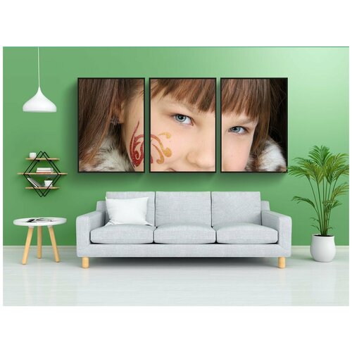 фото Набор модулных постеров для интерьера "девочка, маскарад, красота" 60x90 см. в тубусе, без рамки lotsprints