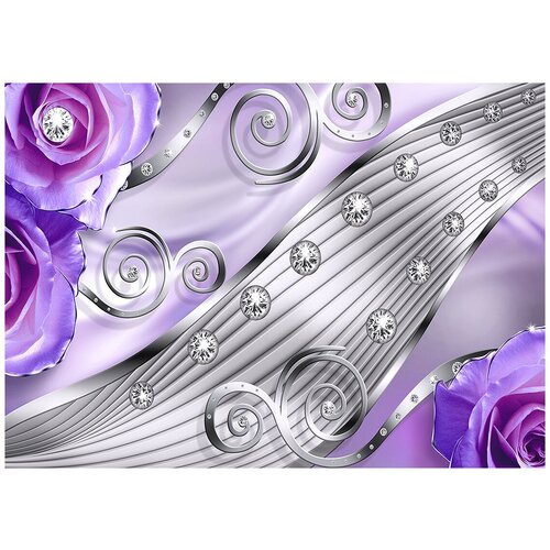 Алмазный браслет роза фиолет - Виниловые фотообои, (211х150 см)