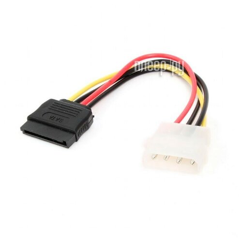 Аксессуар Кабель питания Gembird Cablexpert Molex - SATA 15cm CC-SATA-PS кабель combo slim mini sata cablexpert cc sata c3 molex sata minisata 6pin 7pin длина инт 50см питание 30см пакет