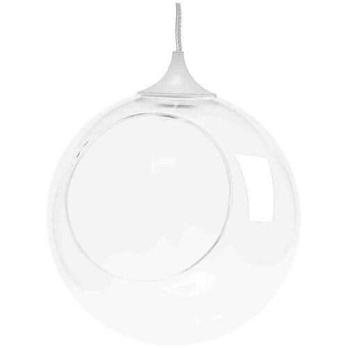 Светодиодный подвесной фитосветильник, Стеклянный шар Apeyron Fito без наполнения, кабель 1 м, 1Вт, 100Лм, IP20, 220В, FT 2-01, белый