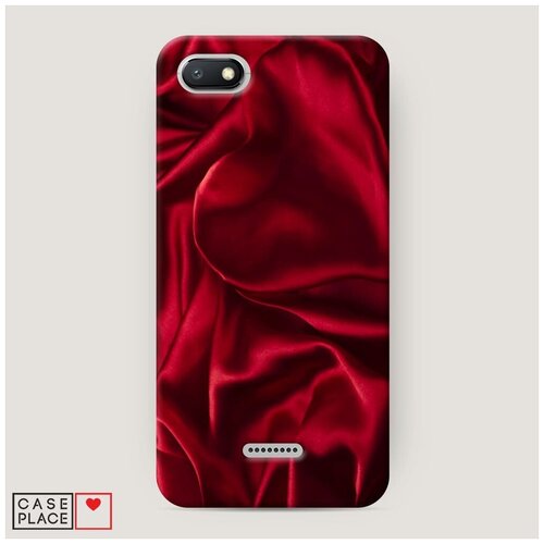 фото Чехол пластиковый xiaomi redmi 6a текстура красный шелк case place