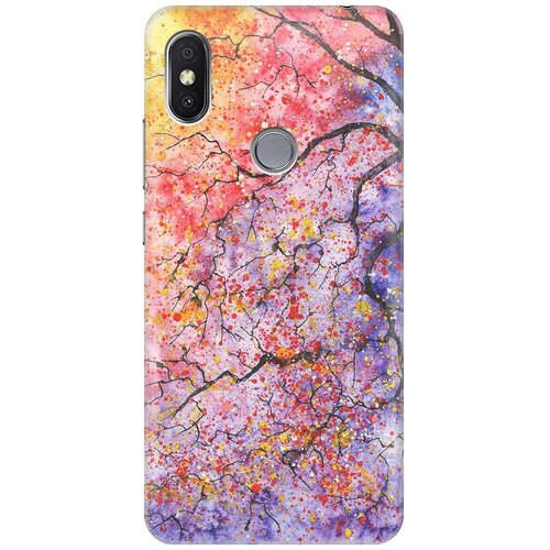 фото Re:paчехол - накладка artcolor для xiaomi redmi s2 с принтом "лето в ветках"