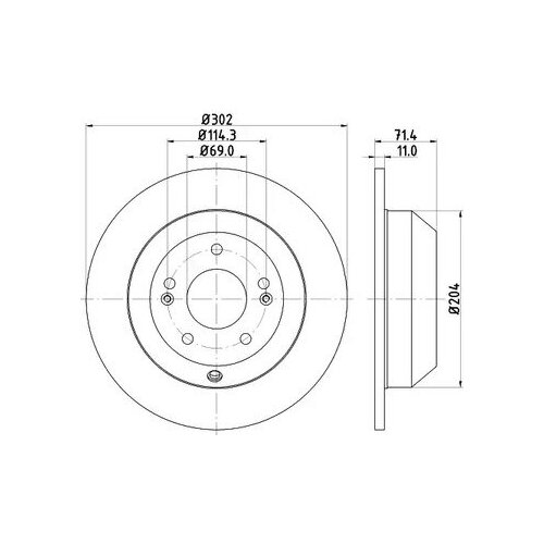 ND6066K NISSHINBO Диск тормозной  зад 