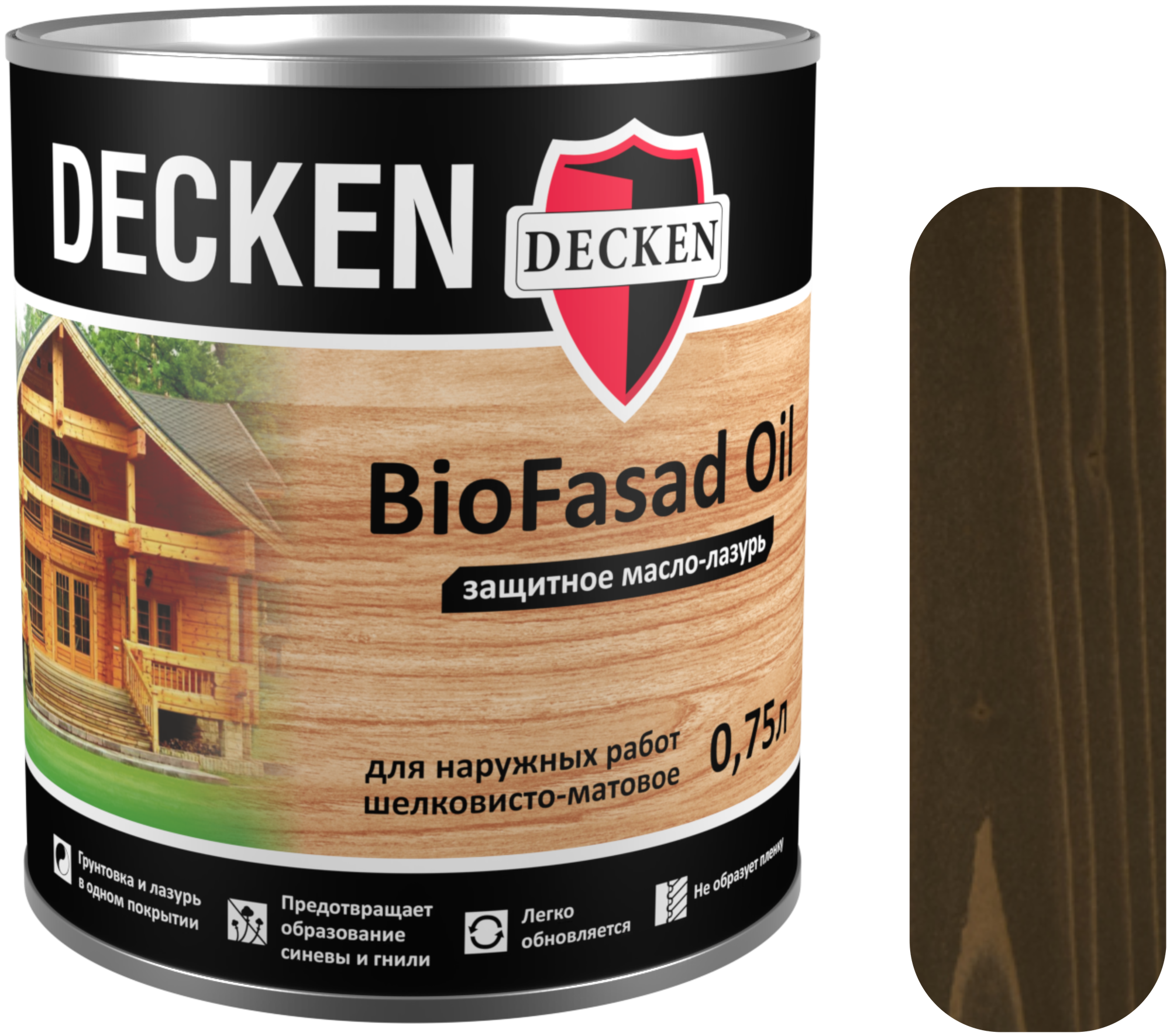 Защитное масло-лазурь Decken BioFasad Oil капучино 0.75