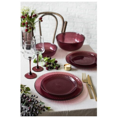 фото Столовый набор идиллия лилак 31пр (+стаканы стерлинг 330 мл) luminarc