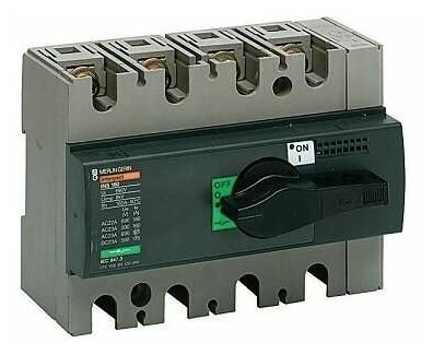 Выключатель-разъединитель Interpact INS160, 3P, 160А (с черной ручкой) Schneider Electric, 28912