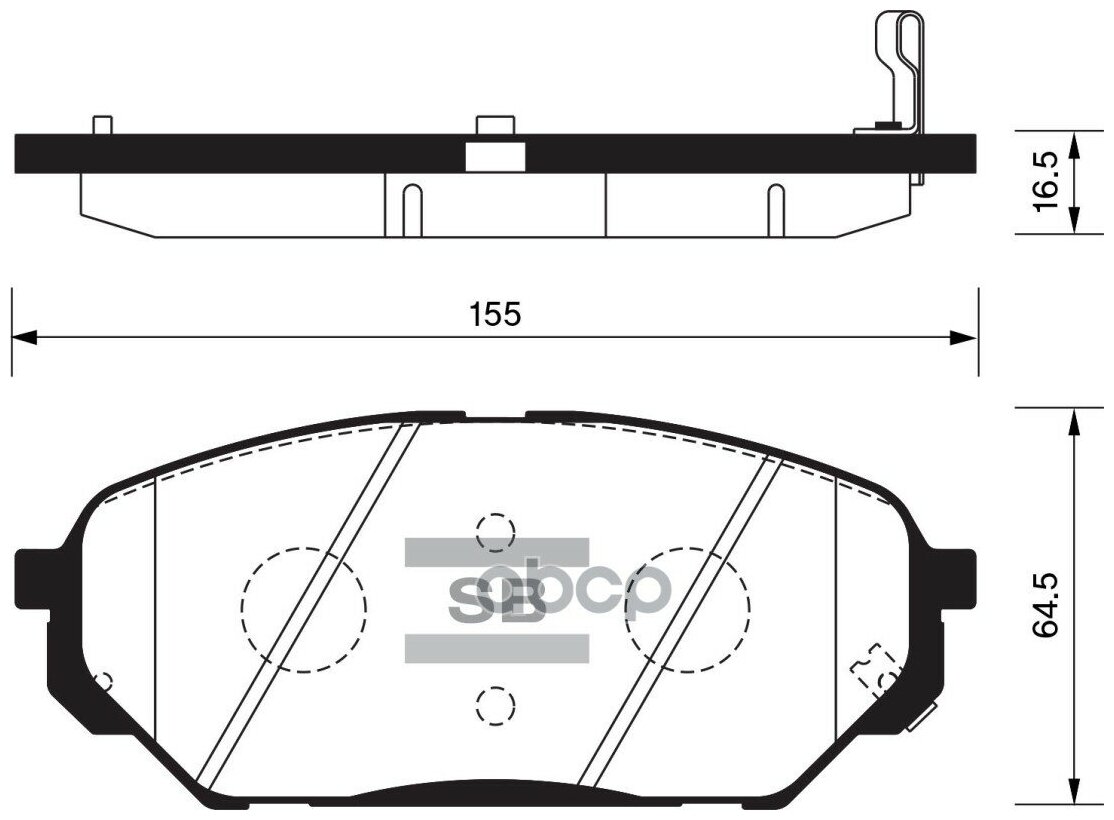 Sp1203sns_[581013ja00] ! Колодки Дисковые П Hyundai Ix55/Veracrus 3.8/3.0d/Td 07> Sangsin brake арт. SP1203