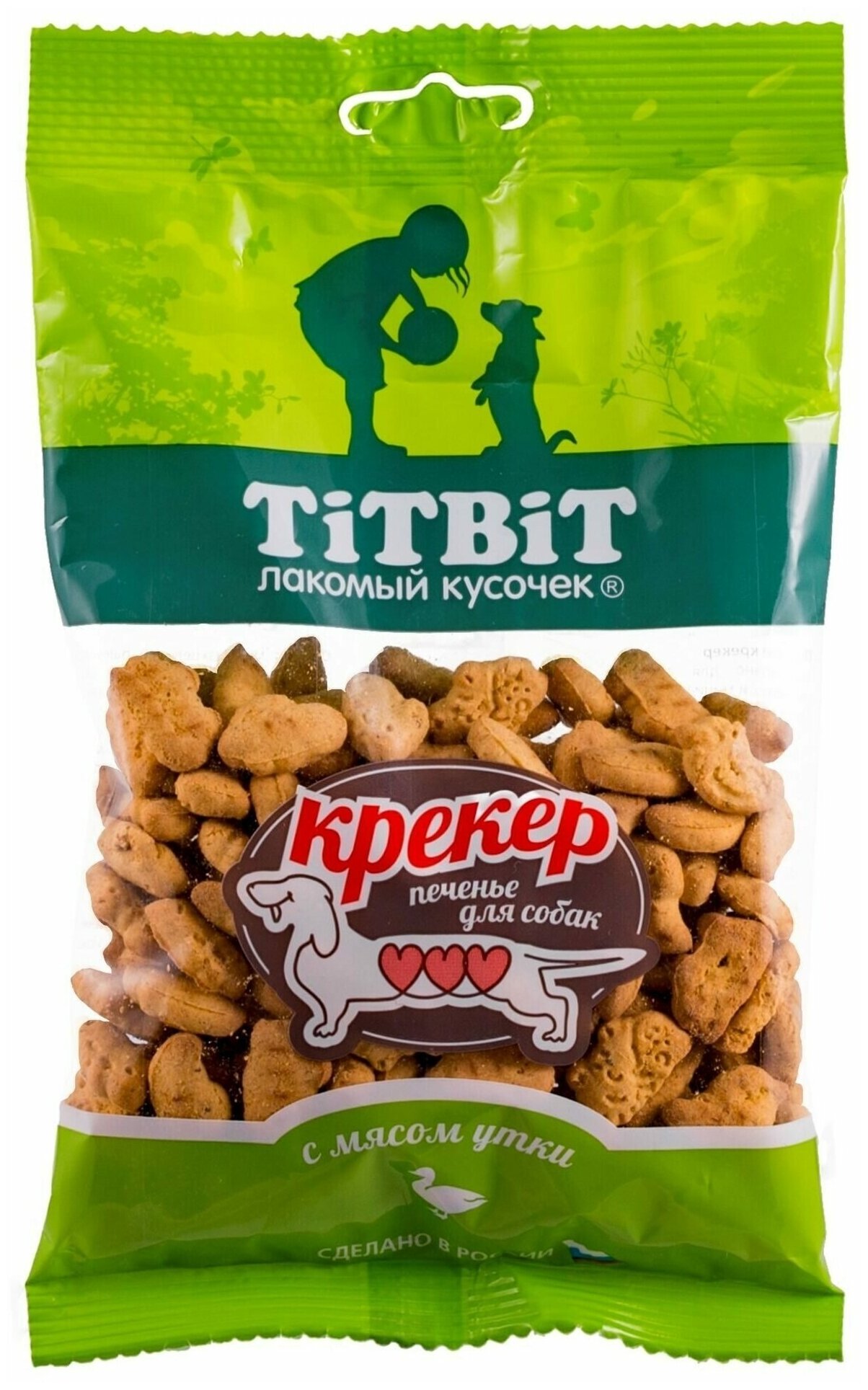 Лакомство для собак Titbit Крекер с мясом утки 0,1 кг - фото №1