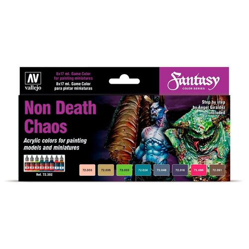 фото Набор красок vallejo game color set: non death chaos by a. giraldez (8) acrylicos vallejo