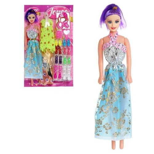 фото Кукла-модель оля с набором платьев, обуви с аксессуарами, микс 4411791 . yandex market