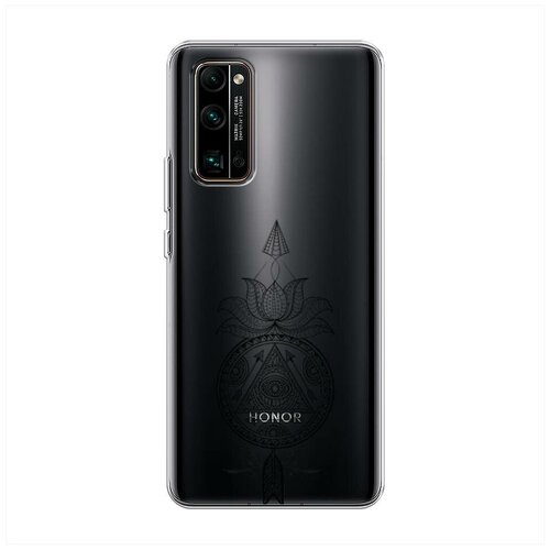 фото Силиконовый чехол "талисман арт черный" на honor 30 pro plus / хонор 30 про плюс case place