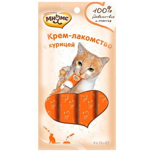 Мнямс крем-лакомство для с курицей 15 гр (18 шт)