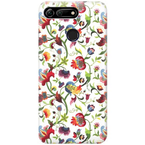 фото Re:pa накладка transparent для honor view 20 (v20) с принтом "цветочный узор"