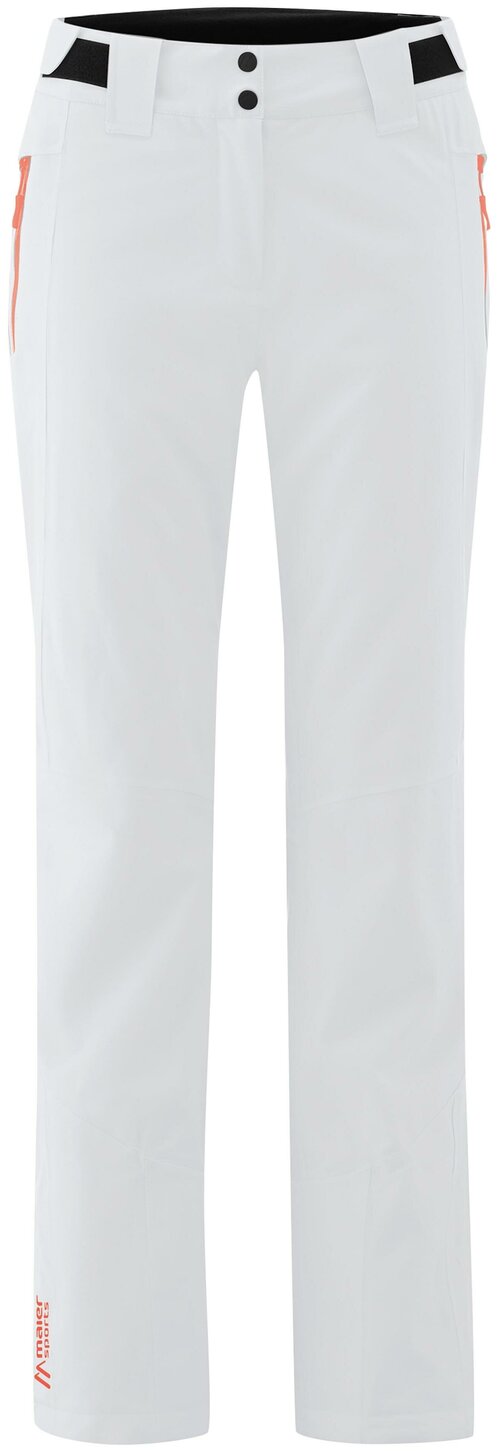 Брюки Maier Sports, подкладка, карманы, мембрана, утепленные, водонепроницаемые, размер 42, белый