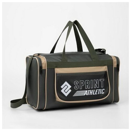 фото Сумка спортивная на молнии, 3 наружных кармана, цвет зелёный sacvoyage