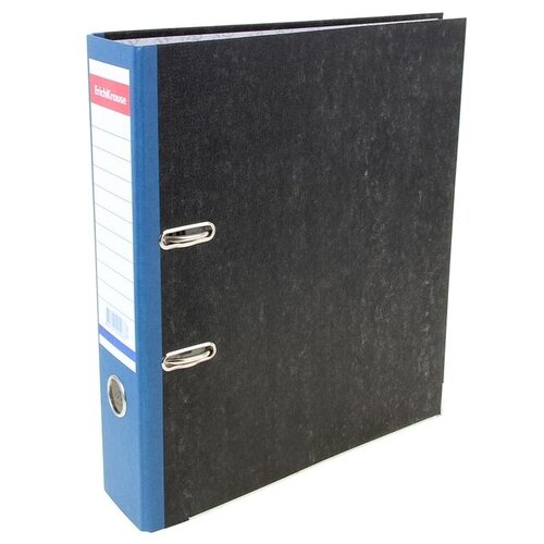Папка-регистратор А4, 70 мм Original, собранный, мраморный, синий, металлический кант, картон 2 мм, .