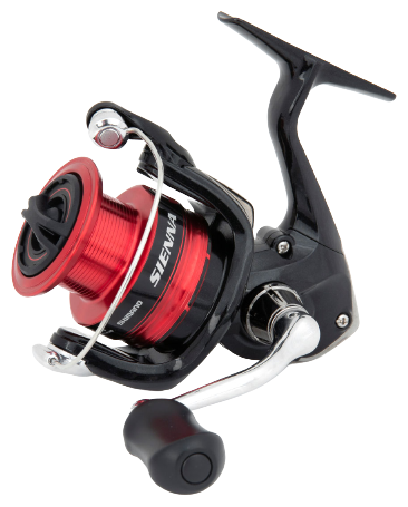 Катушка Shimano Sienna 1000 FG безинерц. черный/красный (SN1000FG) - фото №1