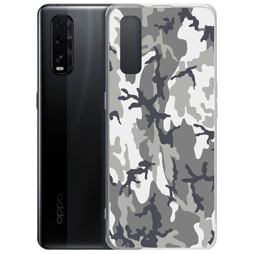 Чехол-накладка Krutoff Clear Case Камуфляж серый для OPPO Find X2 чехол накладка krutoff clear case z для oppo find x2