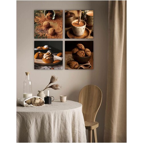 Комплект картин на дереве для кухни 