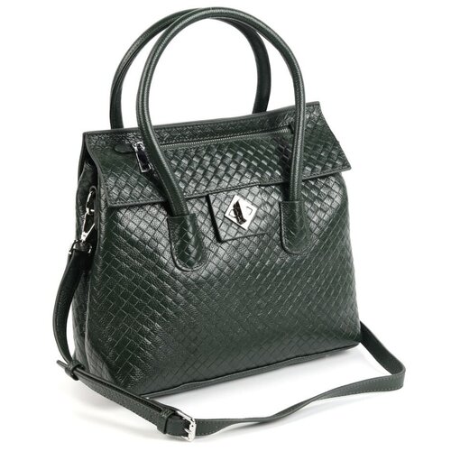 фото Женская кожаная сумка 1689 грин (101422) fuzi house