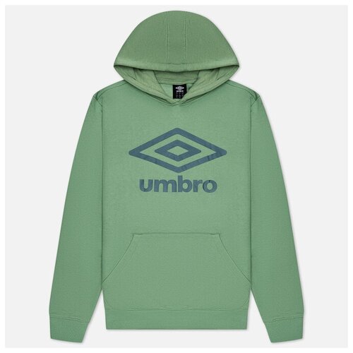 Мужская толстовка Umbro FW Large Logo Hoodie зелёный, Размер XL