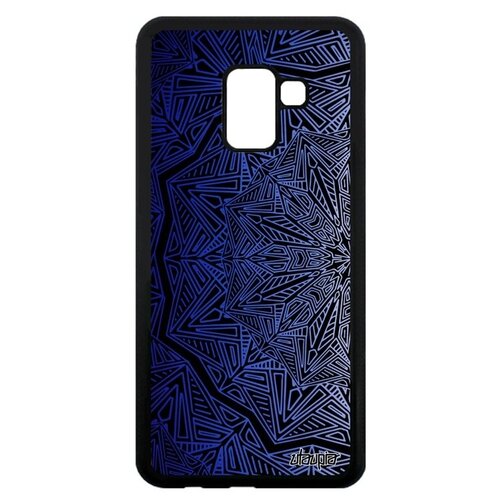 фото Красивый чехол на смартфон // samsung galaxy a8 2018 // "мандала" антистресс индийский, utaupia, синий