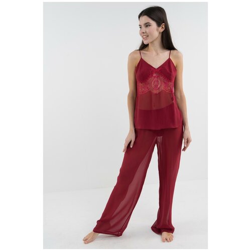 фото Топ из нежнейшего шелка tenuto merlot d'amore 10019-4-23 красный 44-46