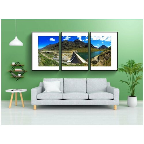 фото Набор модулных постеров для интерьера "гидроэлектростанция, хуанза, перу" 60x90 см. в тубусе, без рамки lotsprints