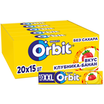 Жевательная резинка Orbit XXL Клубника-банан без сахара, по 20.4 г - изображение