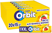 Жевательная резинка Orbit XXL Клубника-банан без сахара, 20.4 г, 20 шт. в уп.