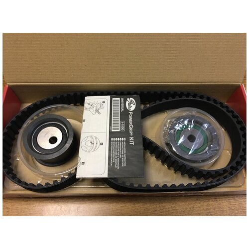 фото Рк грм "gates" ваз 2110-12 16кл. (2 металлических ролика + ремень усиленный)