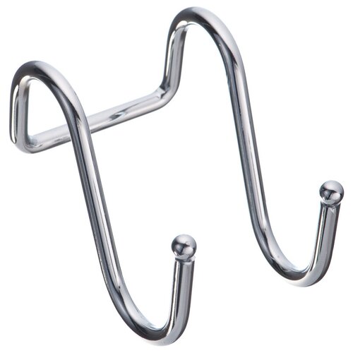 Крючок двойной для рейлинга хром