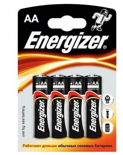 Батарейка АА щелочная Energizer LR06-4BL Alkaline Power в блистере 4шт.