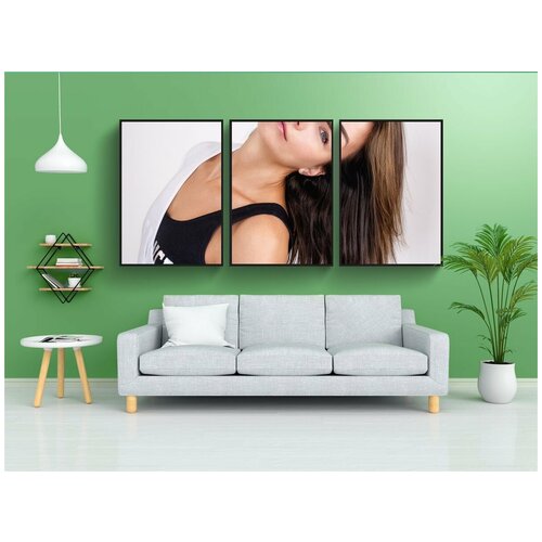 фото Набор модулных постеров для интерьера "девушка, портрет, красота" 60x90 см. в тубусе, без рамки lotsprints