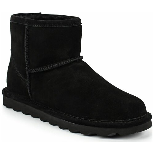 Угги женские Bearpaw 2130W Alyssa Black замшевые зимние с мехом черные (38)