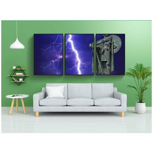 фото Набор модулных постеров для интерьера "исландия, фигура, скульптура" 60x90 см. в тубусе, без рамки lotsprints