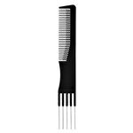 Расческа-гребень для волос LADY PINK BASIC PROFESSIONAL с металлической вилкой, 20 см - изображение