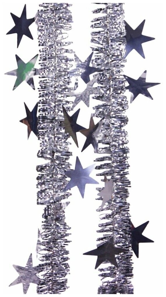 Мишура млечный путь 2 см х 2.7 м цвет - серебряный MOROZCO M0101