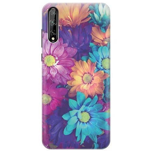 фото Ультратонкий силиконовый чехол-накладка для huawei y8p / honor 30i с принтом "много цветов" gosso