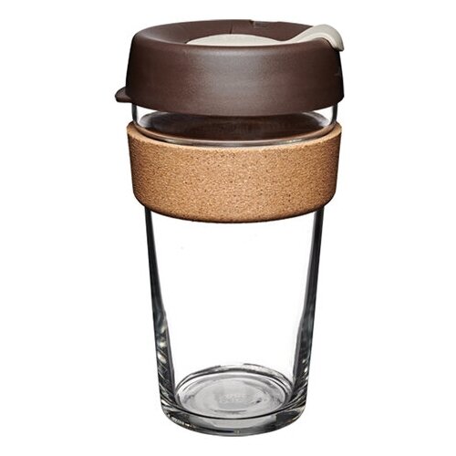 фото Кружка с крышкой brew cork 454 мл для кофе с собой многоразовая, almond keepcup