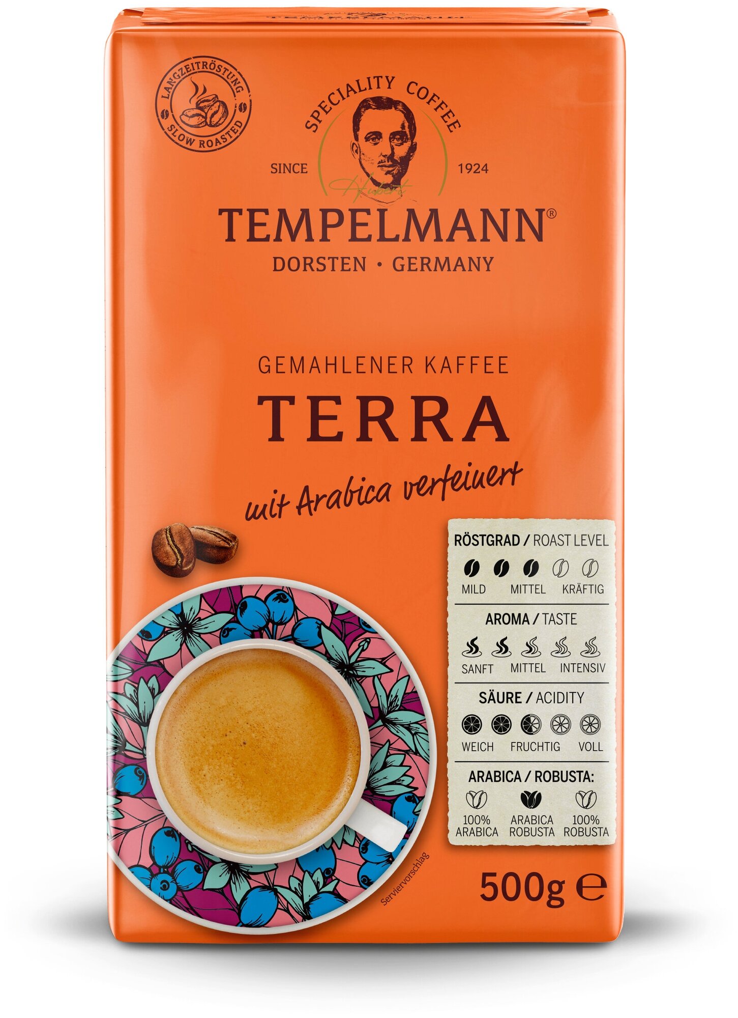 Кофе молотый Tempelmann Terra, 500 г.