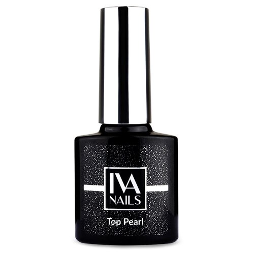 IVA Nails Верхнее покрытие Top pearl, pearl, 8 мл iva nails верхнее покрытие top flares silver 8 мл
